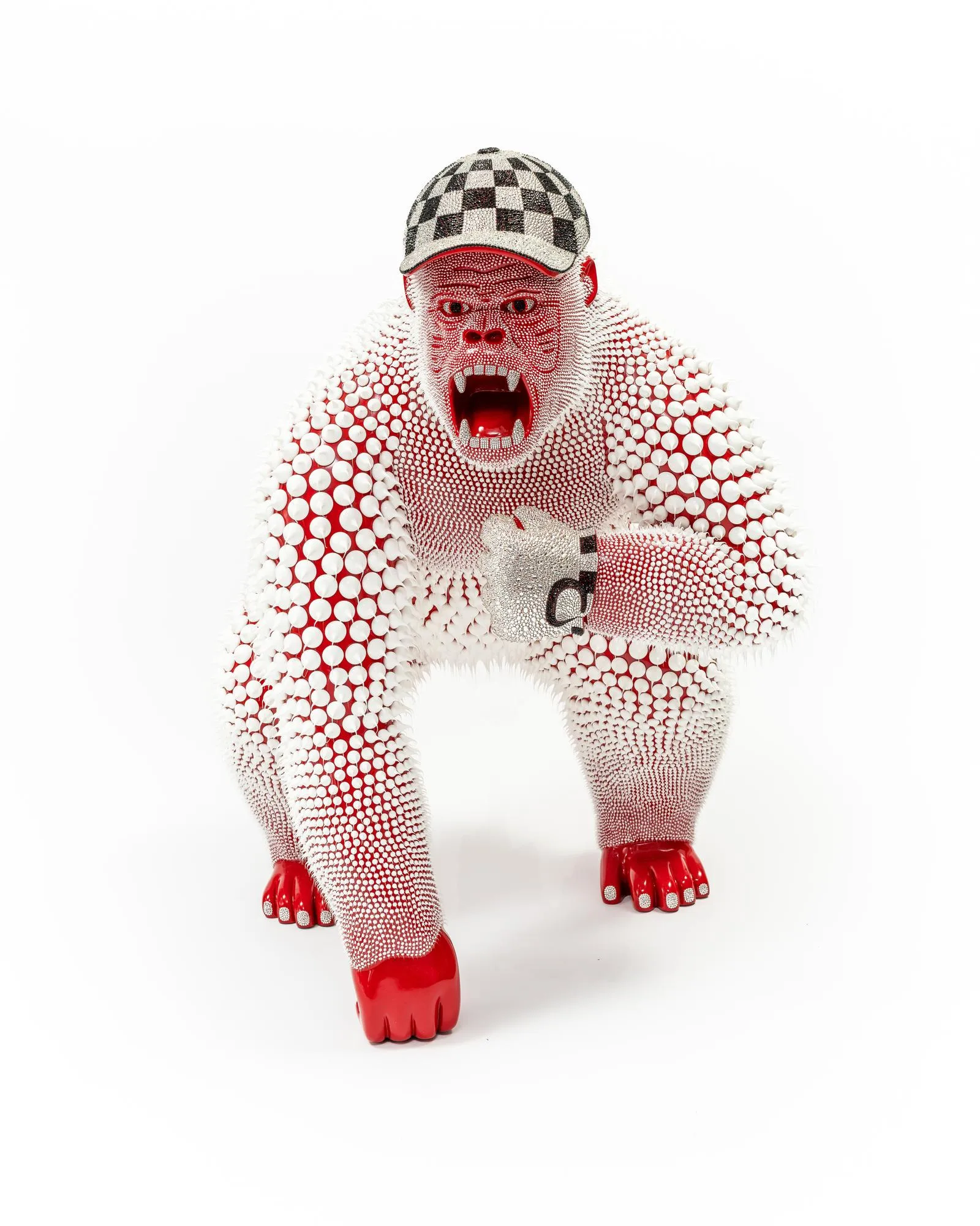 Gorilla Cap & Gloves Red — Eddy Maniez