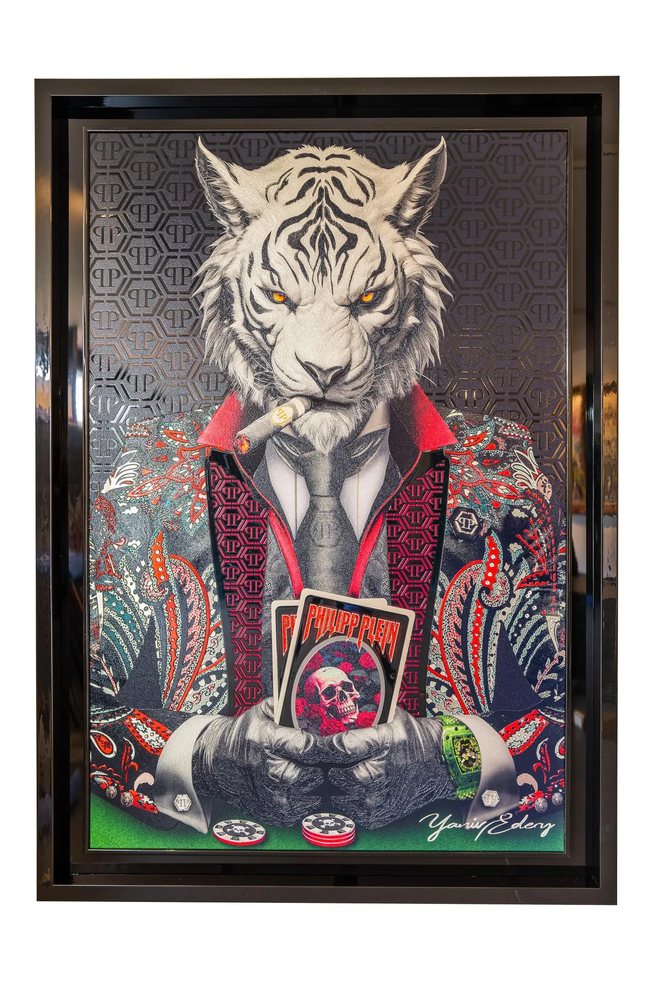 Tiger Pok'art Plein Black And Red — Yaniv Edery