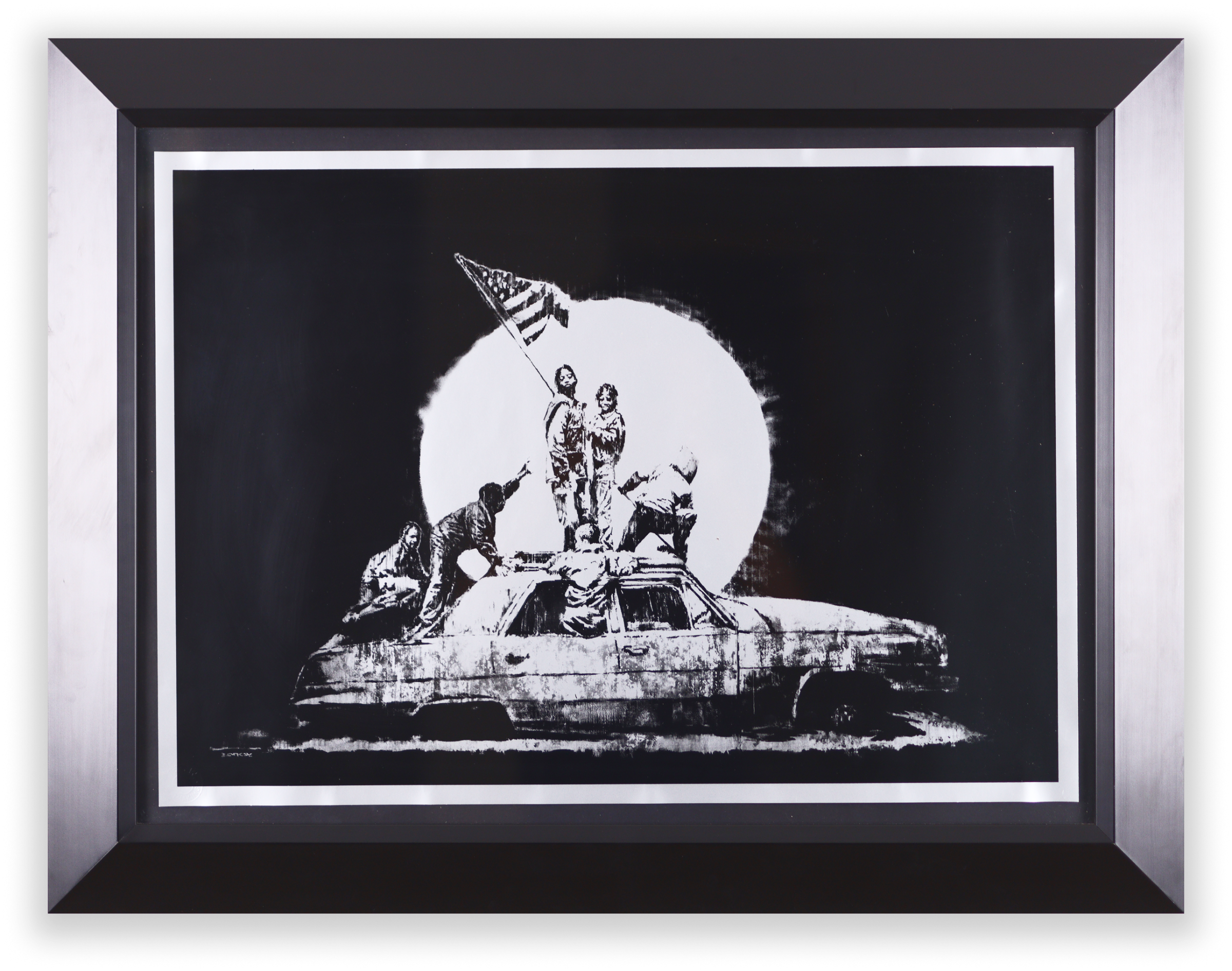 Flag (Silver) (Stamped) — Banksy