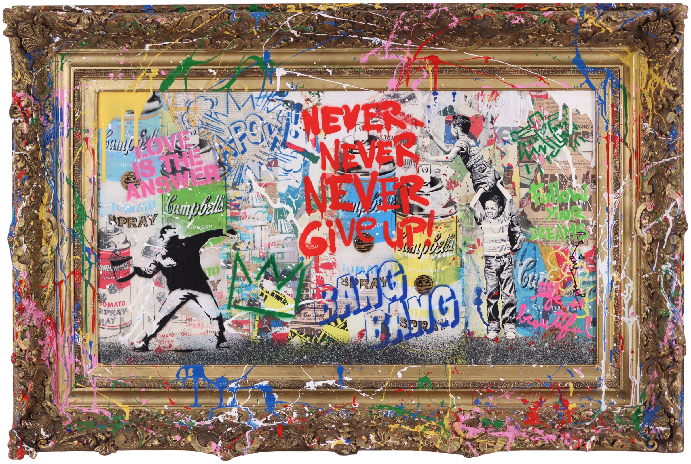 Never, Never Give Up! (C102044 [MBW]) — Mr Brainwash