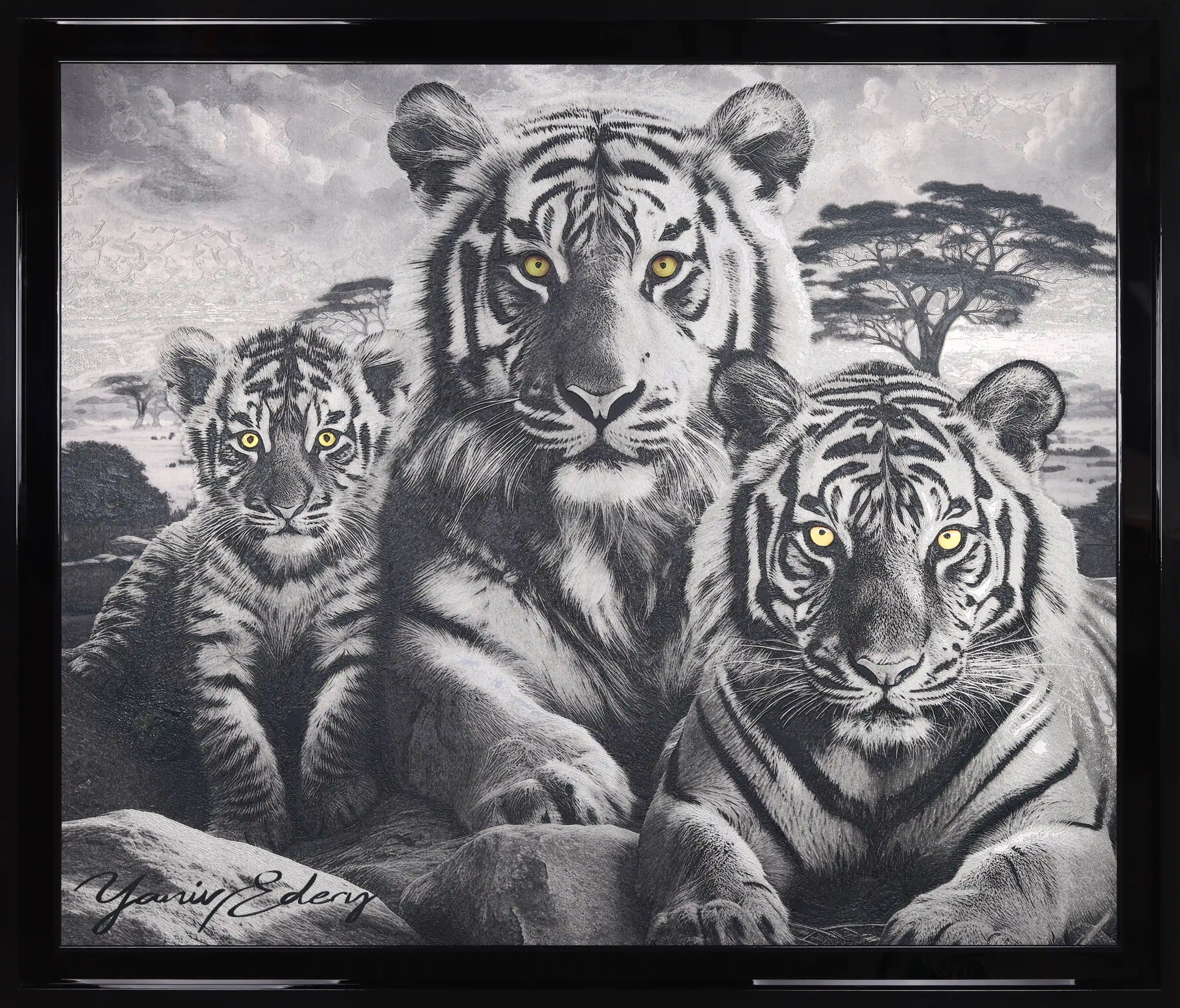 Tiger Family Black & White — Yaniv Edery