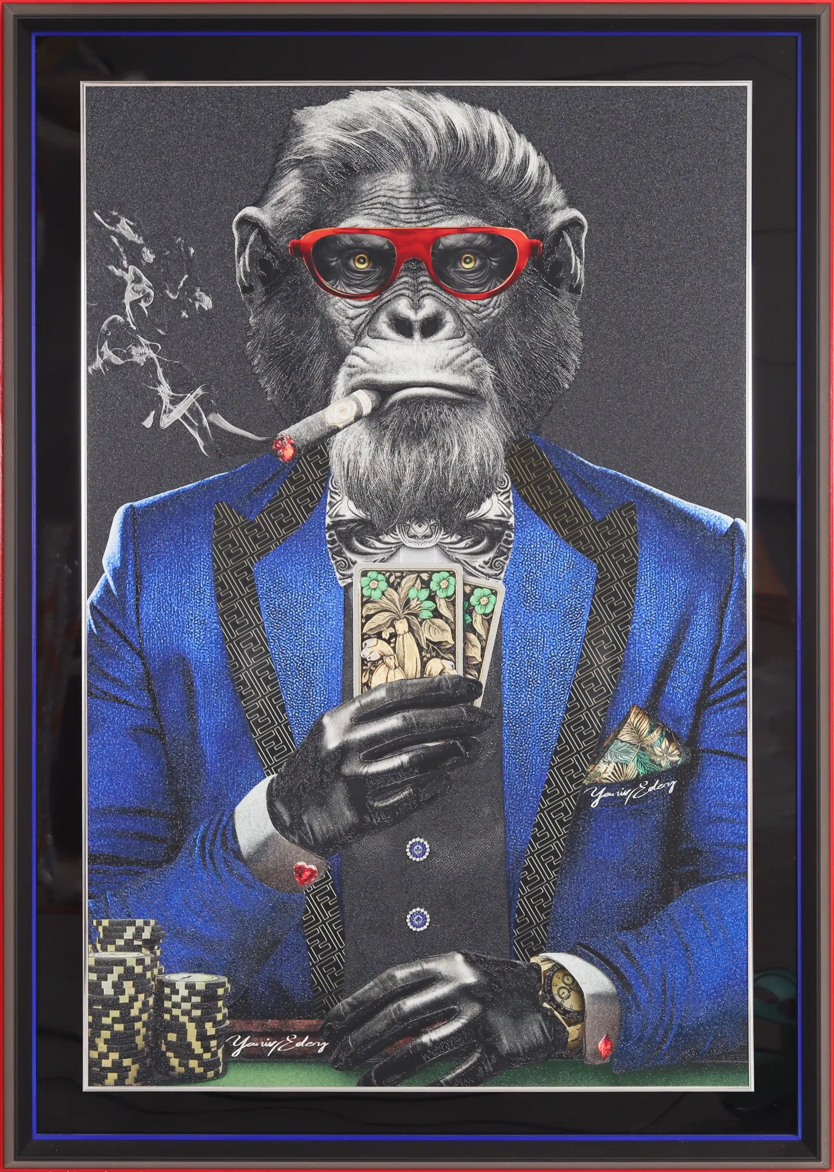 Monkey Pok'Art Blue Suit — Yaniv Edery