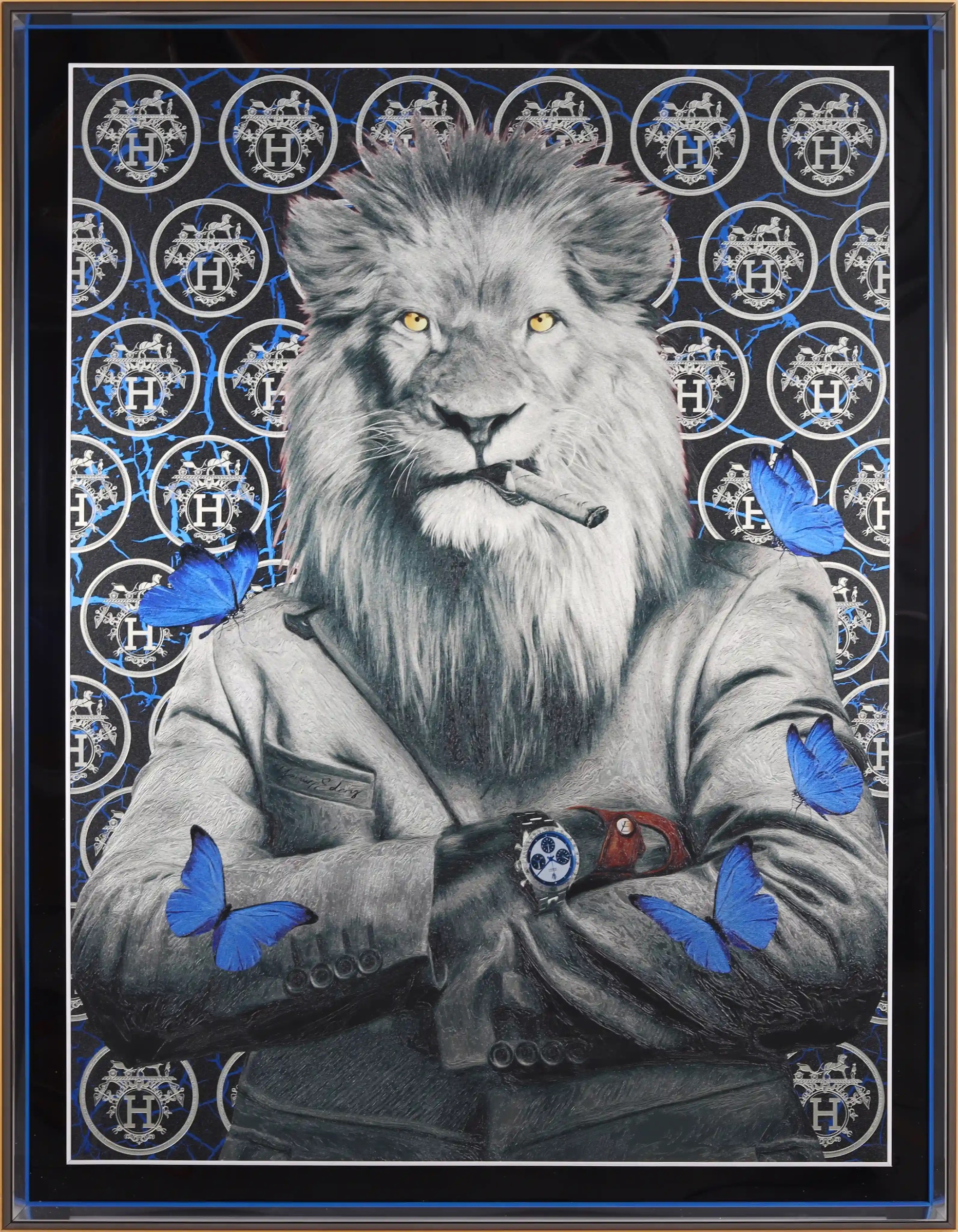 Lion Blue Hermes — Yaniv Edery